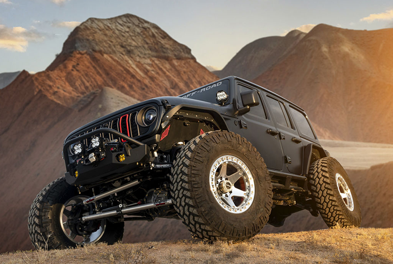 Jeep with KMC 238 vi beadlock wheels